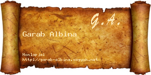 Garab Albina névjegykártya